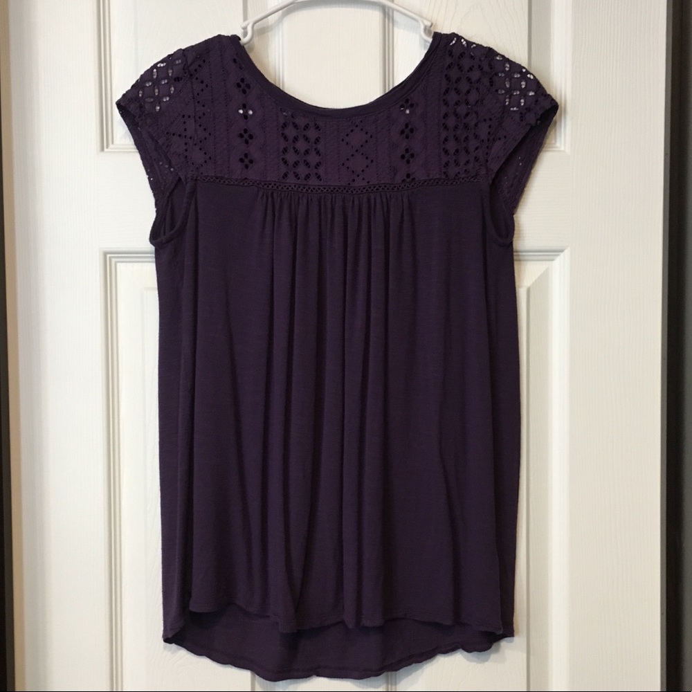 Purple Pleated Shirt